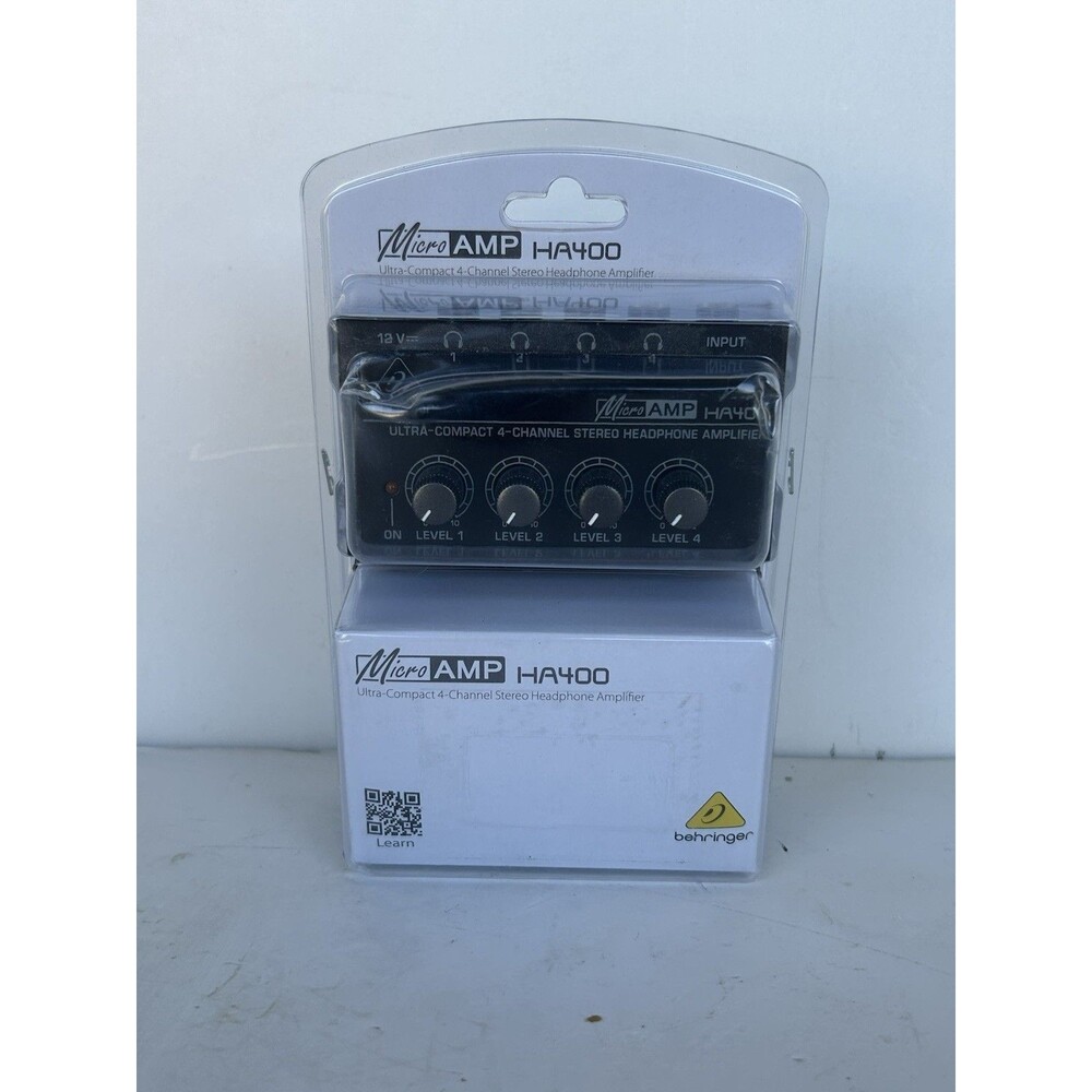 Behringer MicroAMP HA400 4-Channel Stereo Headphone Amplifier New Sealed